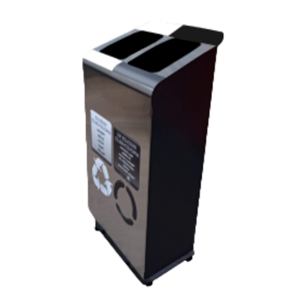 Punto Ecológico Acero Inoxidable 70 Litros 2 Divisiones Metalis_1