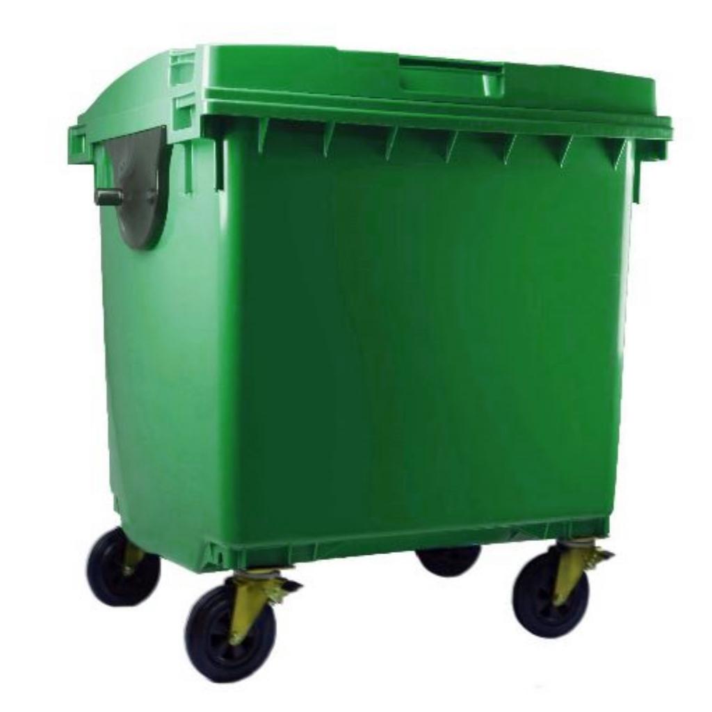 Contenedor de Basura con Ruedas 1100 Litros Verde CDR_1