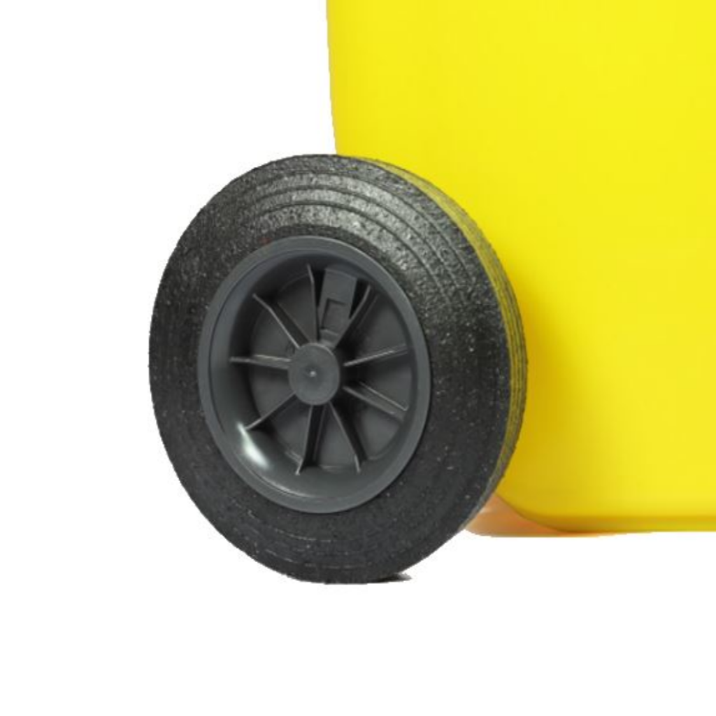 Contenedor de Basura con Ruedas 120 Litros Amarillo Weber_5