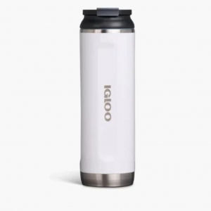 Termo Vaso Flip N Sip 20 Onzas 591 ml Blanco Acero Inox_1