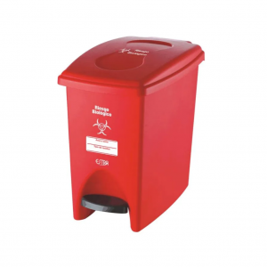 Papelera Pedal 10 Litros Rojo Residuos Peligrosos Estra 4-1002483_1