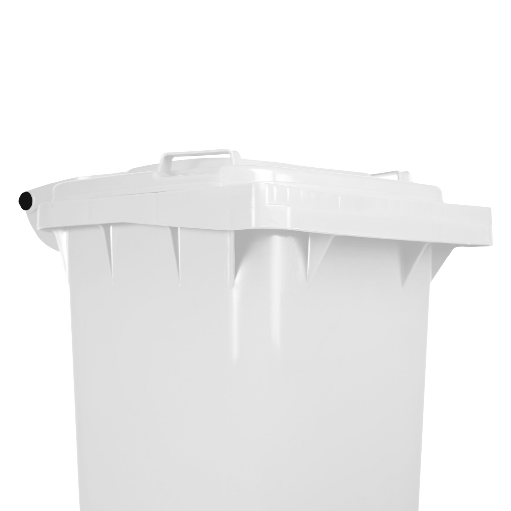 Contenedor de Basura con Ruedas 120 Litros Blanco Weber_6