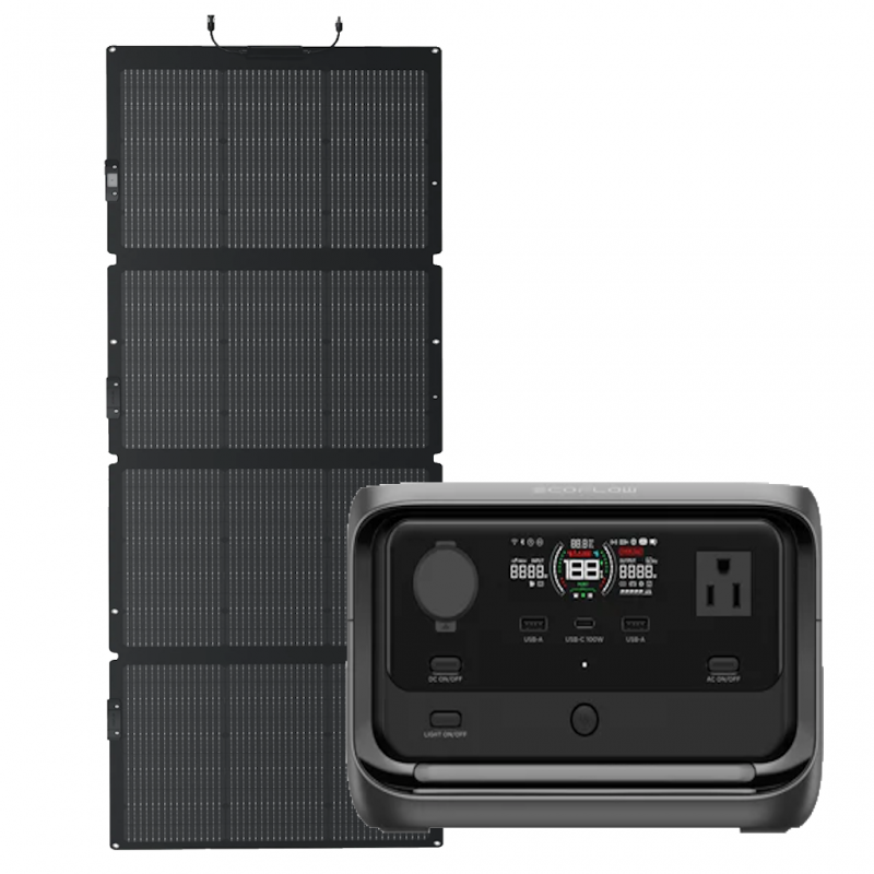 Kit Solar Portátil EcoFlow RIVER 3 PLUS 600 W + Panel Solar 220 W _1