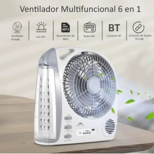 Ventilador Portátil 6 en 1 con Luz LED Recargable_3