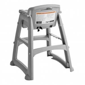 Silla Comedor Bebé Rubbermaid Sin Ruedas Gris Gratis Bandeja FG781408PLAT_3