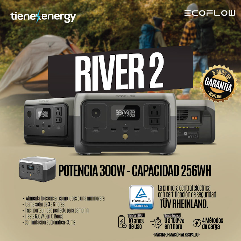 Kit Solar Portátil EcoFlow RIVER 2 300 W + Panel Solar 110 W_4