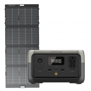 Kit Solar Portátil EcoFlow RIVER 2 300 W + Panel Solar Bifacial 110 W _1