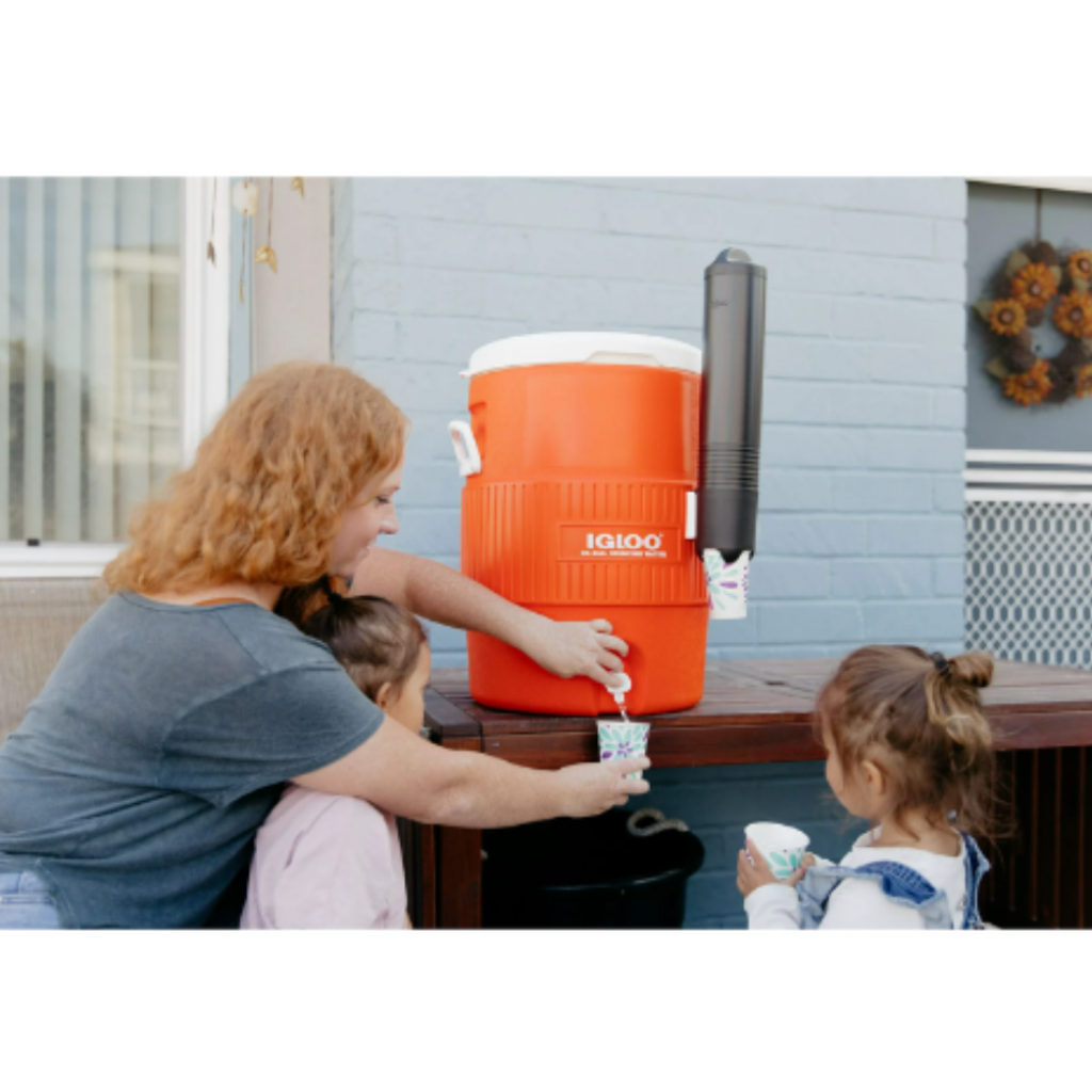 Termo Igloo 10 Galones 37,9 Litros Naranja con Portavasos_11