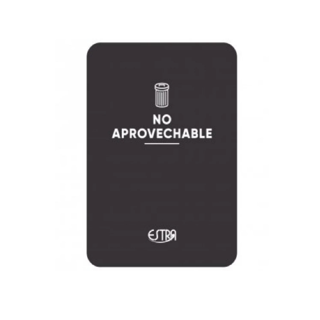 Papelera con Tapa Vaivén 10 Litros Negra Estrabins No Aprovechable 4-1042591_3