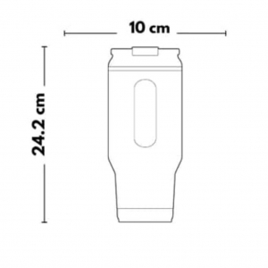 Termo Vaso Flip N Sip 32 Onzas 946 ml Carbonita Acero Inox_7