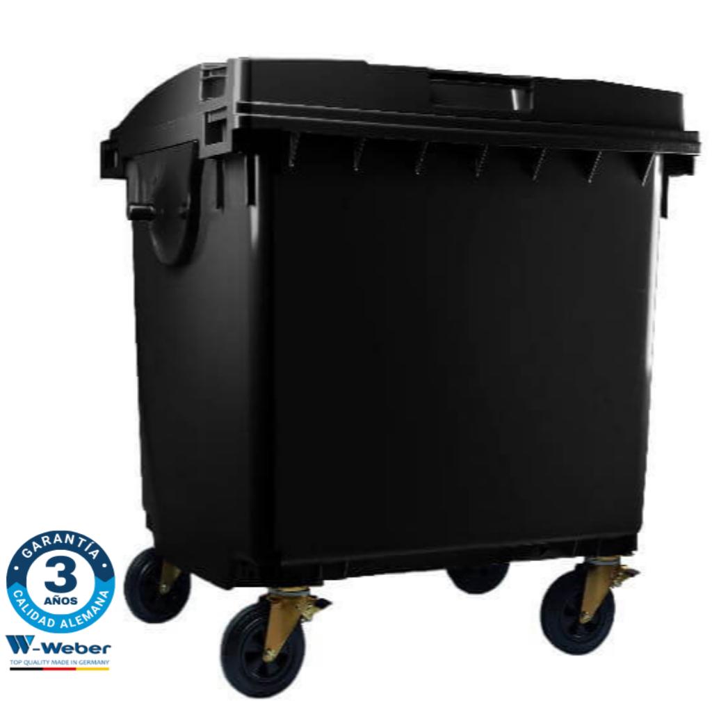 Contenedor de Basura con Ruedas 1100 Litros Negro CDR_2