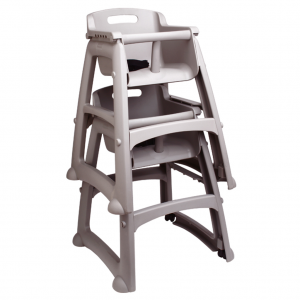Silla Comedor Bebé Rubbermaid Con Ruedas Gris Gratis Bandeja FG780508PLAT_6