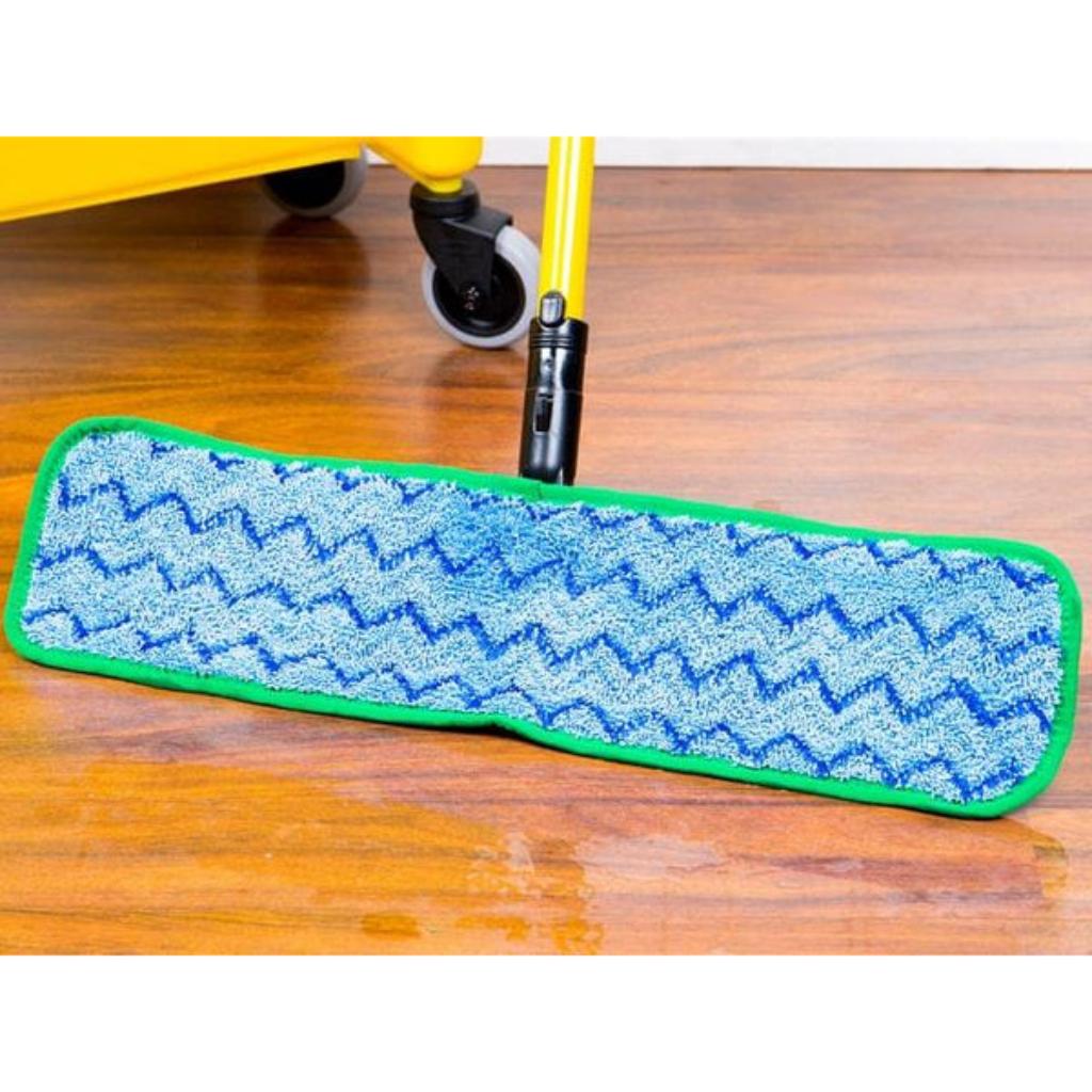 Mopa Plana Microfibra HYGEN 47 cm Trapero Húmedo Azul Borde Verde FGQ43600GR00_5