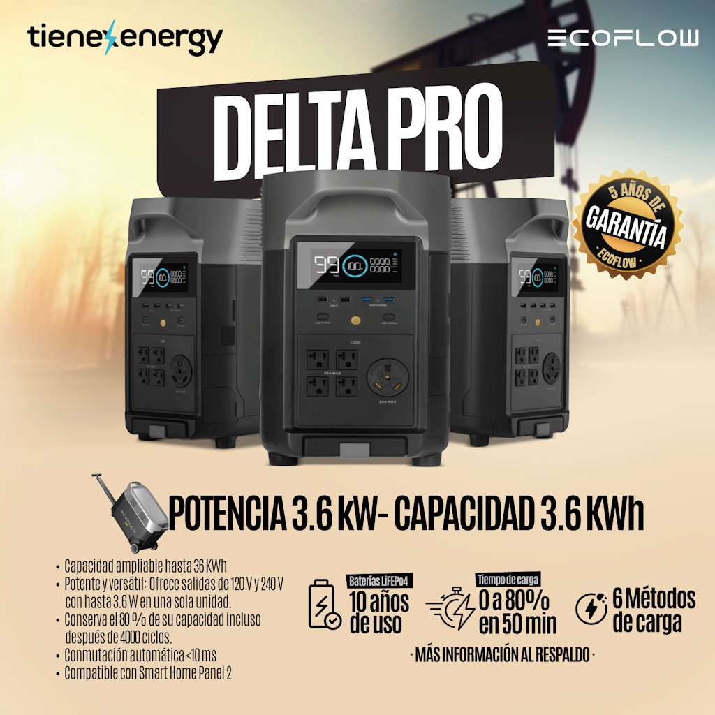 Estación de Energía Portátil EcoFlow DELTA PRO 3600W Potencia - 3600Wh Capacidad_11