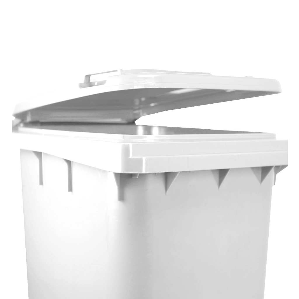 Contenedor de Basura con Ruedas 240 Litros Blanco Weber_3