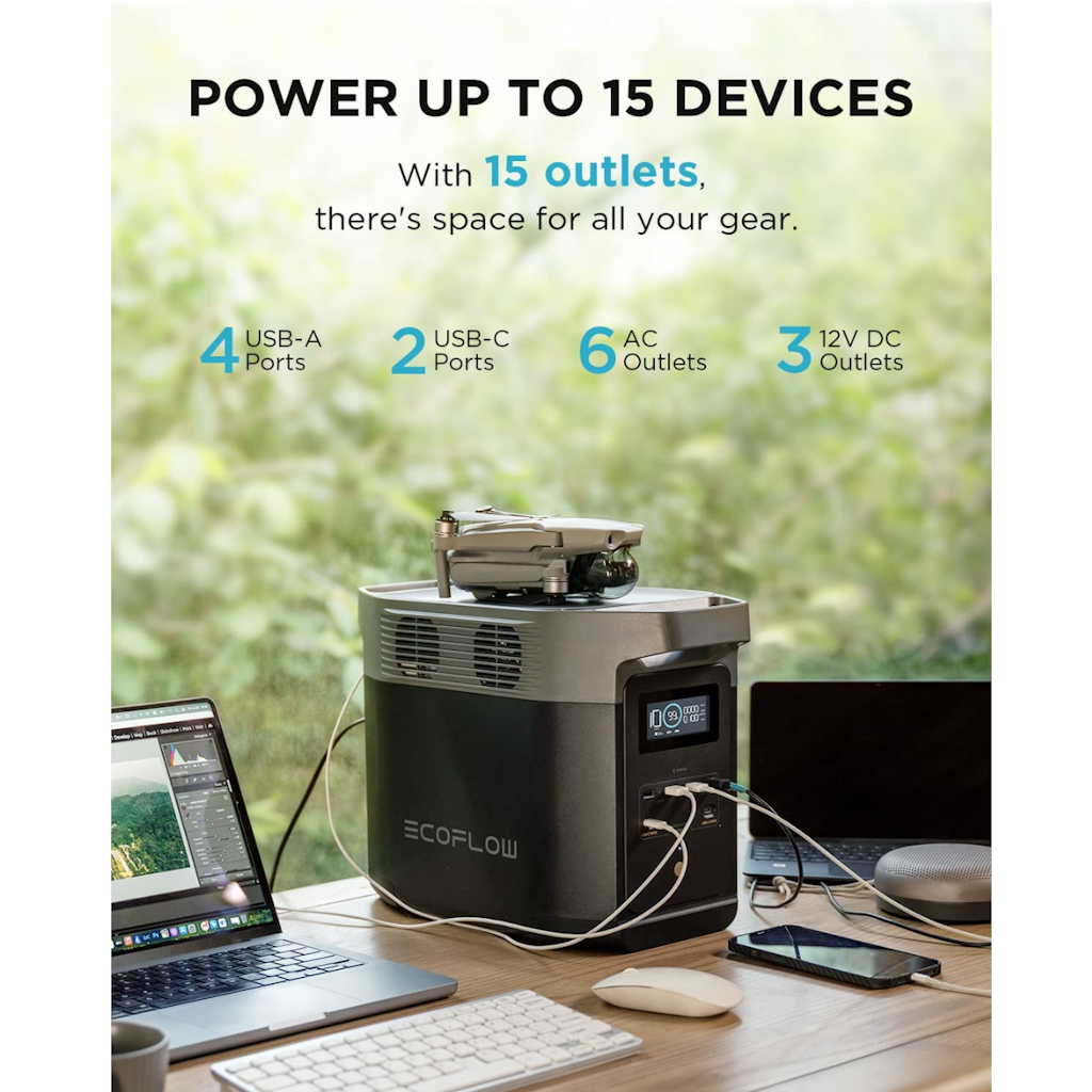 Kit Solar Portátil EcoFlow DELTA 2 1.8 kW + Panel Solar 220 W _12