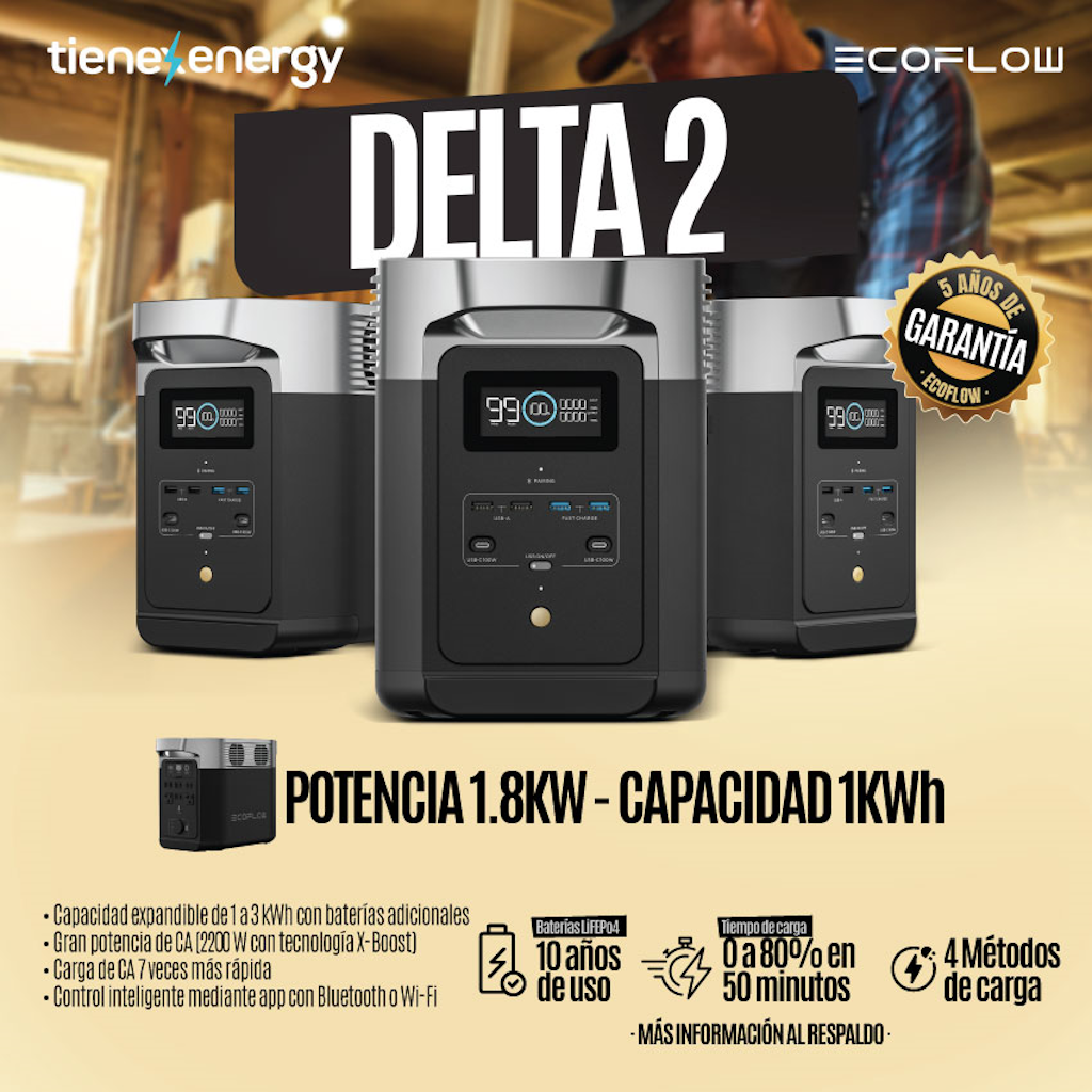 Kit Solar Portátil EcoFlow DELTA 2 1.8 kW + Panel Solar 400 W_4