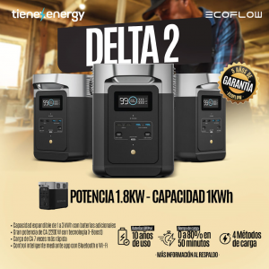 Kit Solar Portátil EcoFlow DELTA 2 1.8 kW + Panel Solar 220 W _3
