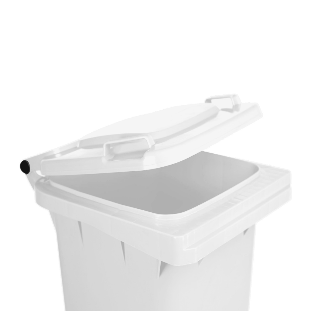 Contenedor de Basura con Ruedas 80 Litros Blanco Weber_4