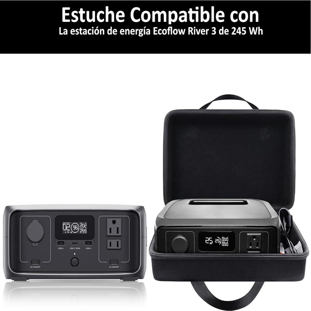 Estuche Rígido de Viaje para EcoFlow River 3_4