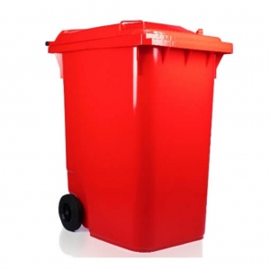 Contenedor de Basura con Ruedas 360 Litros Rojo CDR_1