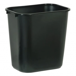 Papelera Rectangular Mediana 26.6 Lt Negro Rubbermaid FG295600BLA_1