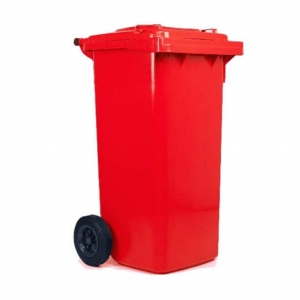 Contenedor de Basura con Ruedas 120 Litros Rojo CDR_1
