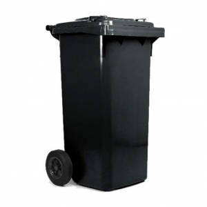 Contenedor de Basura con Ruedas 120 Litros Negro CDR_1