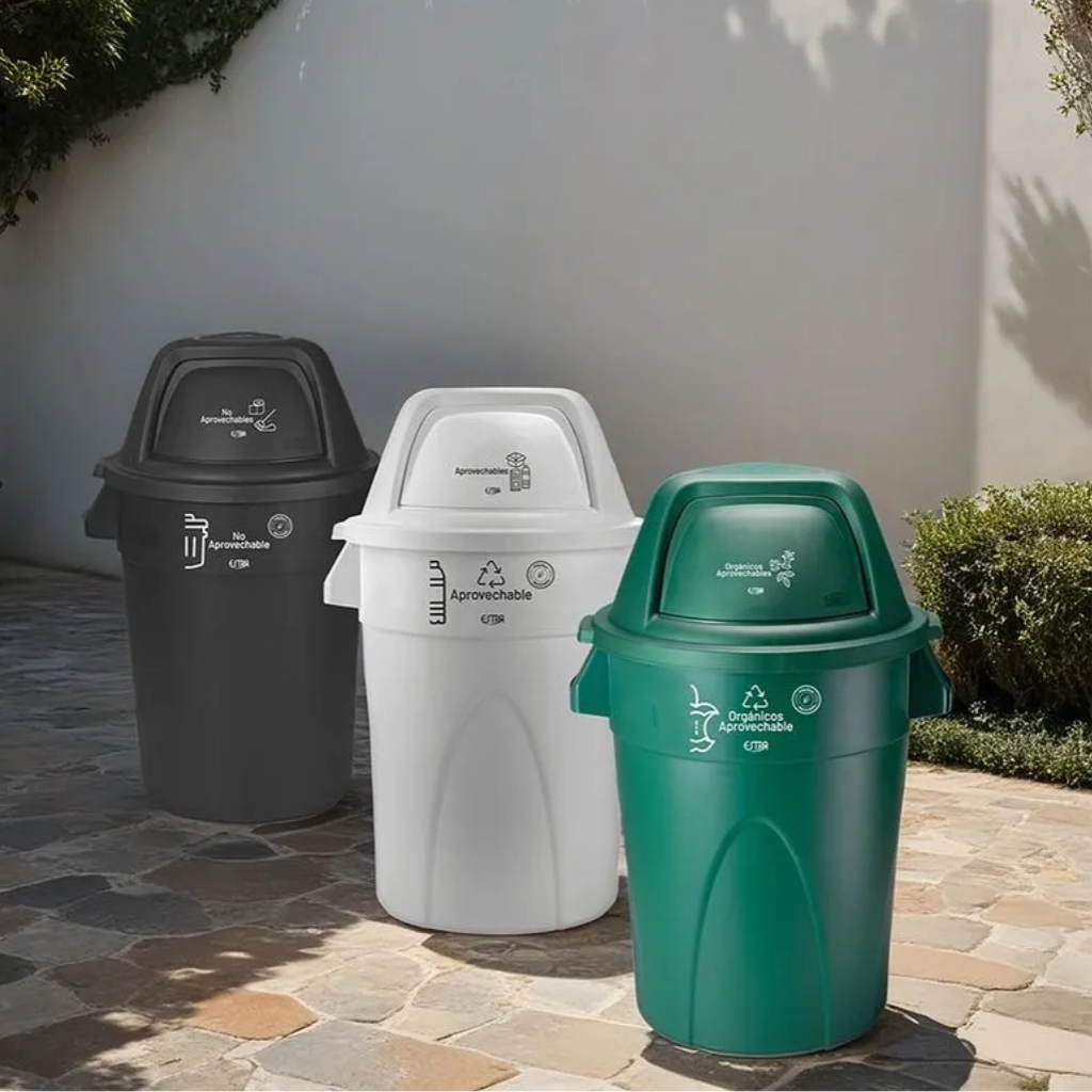 Contenedor Elite 121 Litros Negro Residuos No Aprovechables Estra 4-1042540_1