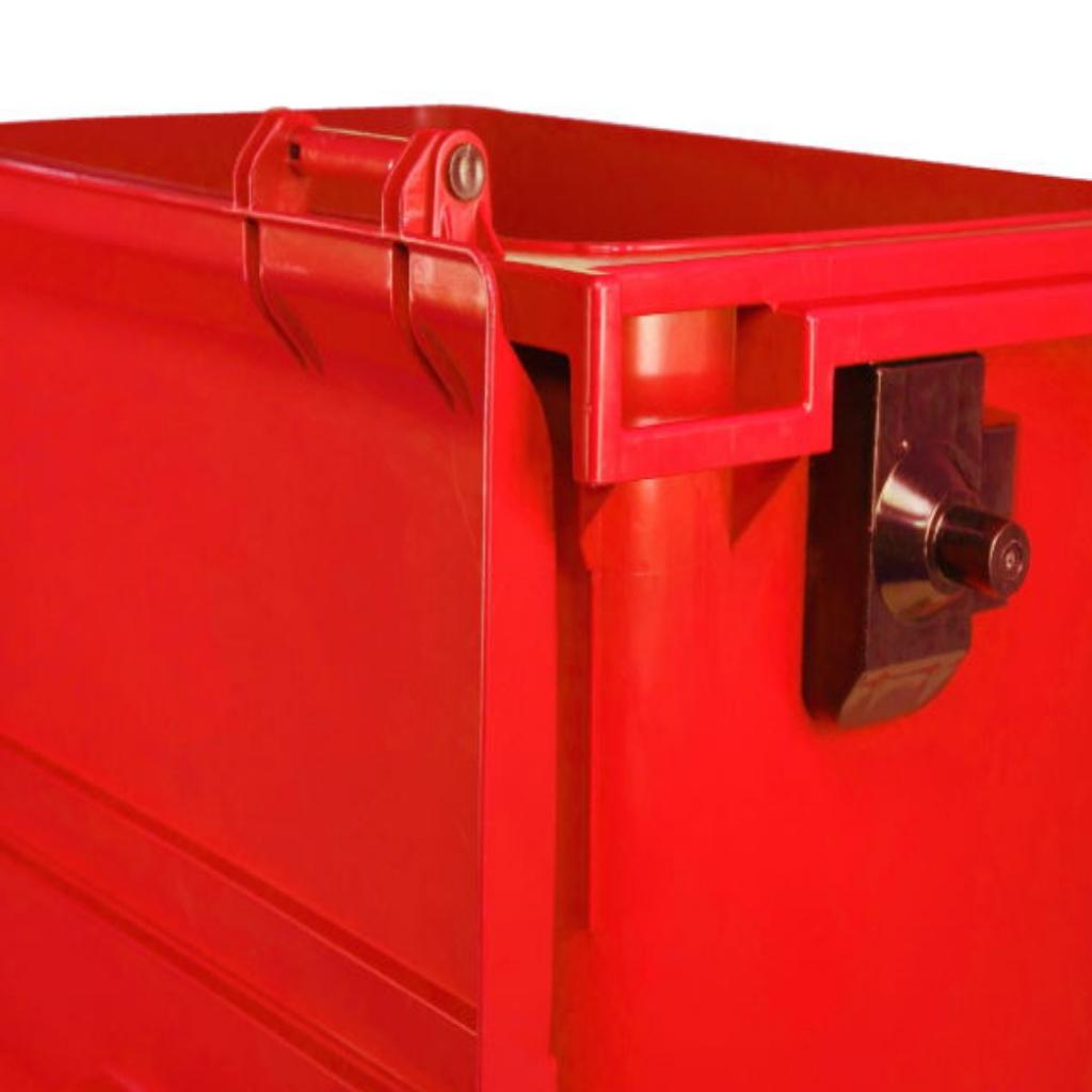 Contenedor de Basura con Ruedas 770 Litros Rojo Weber_5