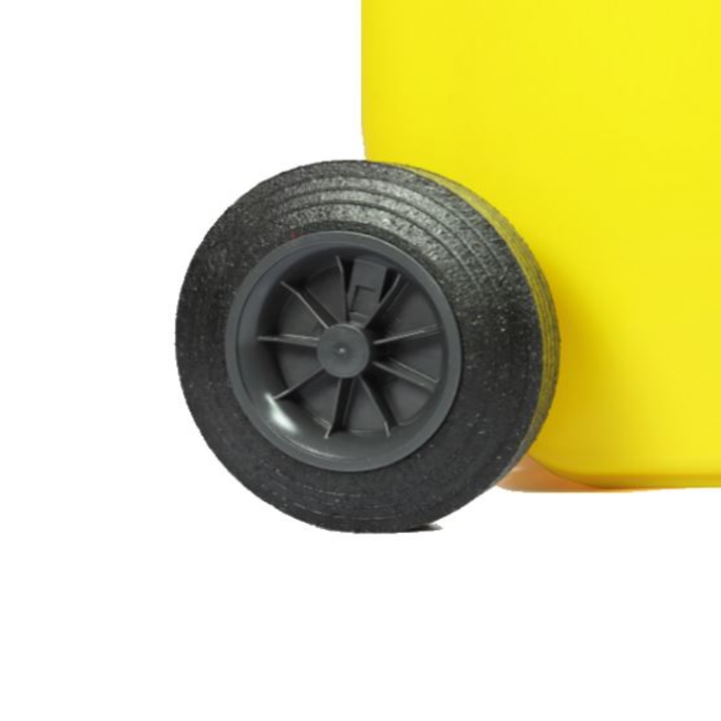 Contenedor de Basura con Ruedas 240 Litros Amarillo Weber_5