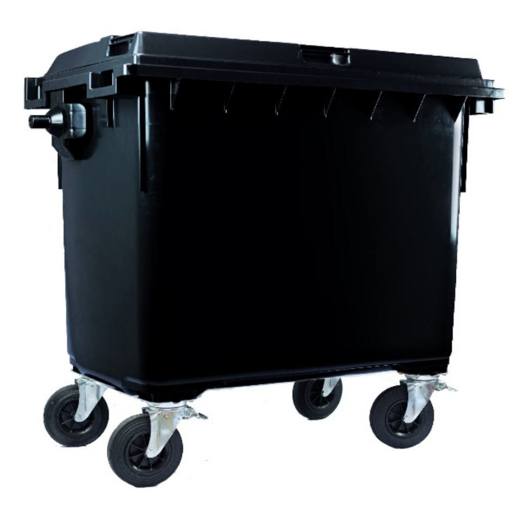 Contenedor de Basura con Ruedas 1100 Litros Negro CDR_2