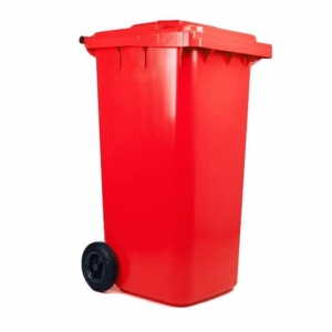 Contenedor de Basura con Ruedas 240 Litros Rojo CDR_1