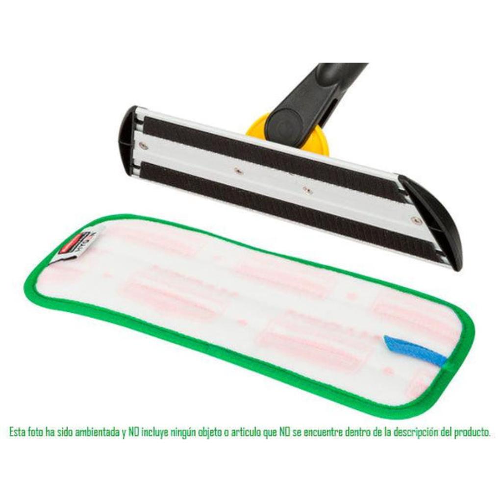 Mopa Plana Microfibra HYGEN 47 cm Trapero Húmedo Azul Borde Verde FGQ43600GR00_2