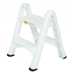 Escalera de Dos Pasos Plegable Blanca FG420903WHT_1