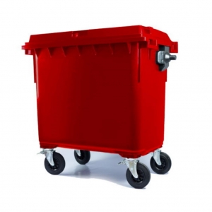 Contenedor de Basura con Ruedas 660 Litros Rojo CDR_1