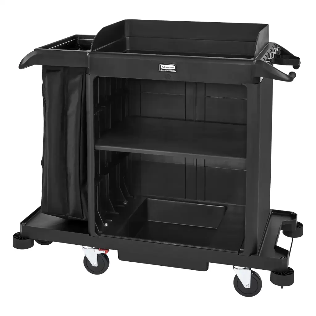 Carro Camarista Compacto Negro Rubbermaid 2202585 - TIENEX