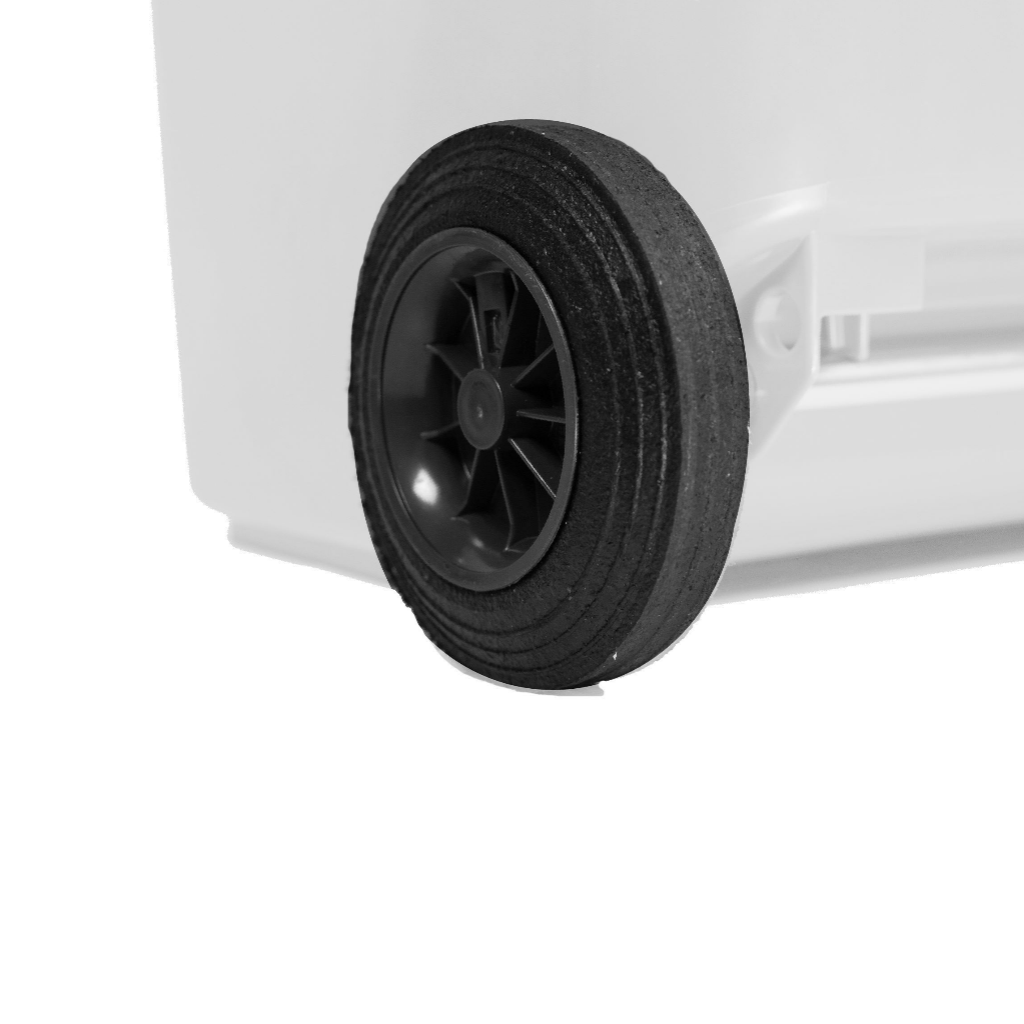 Contenedor de Basura con Ruedas 120 Litros Blanco Weber_2
