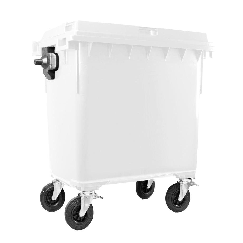 Contenedor de Basura con Ruedas 660 Litros Blanco CDR_1