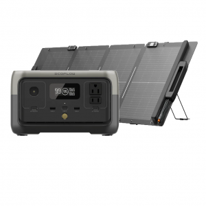 Kit Solar Portátil EcoFlow RIVER 2 300 W + Panel Solar Bifacial 110 W _2