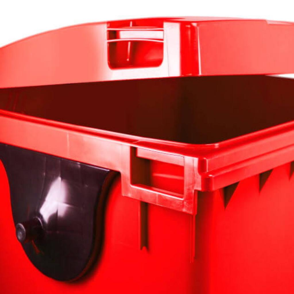 Contenedor de Basura con Ruedas 1100 Litros Rojo CDR_3