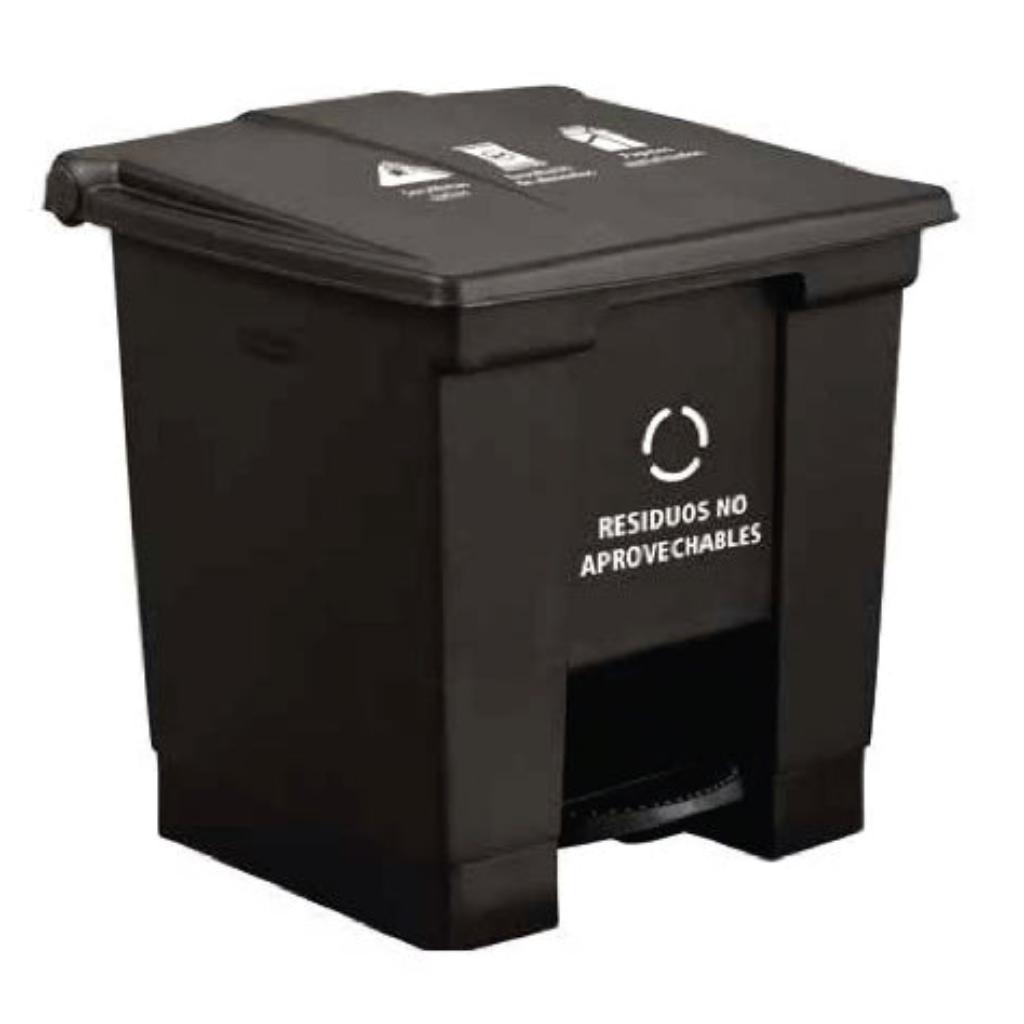 Papelera de Pedal 30 litros Negra 2089825_1