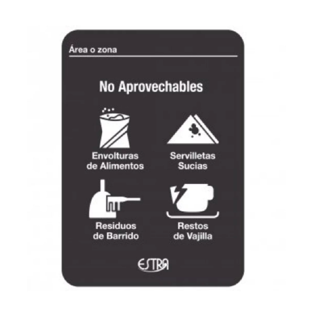 Papelera con Tapa Vaivén 10 Litros Negra Estrabins No Aprovechable 4-1042591_4