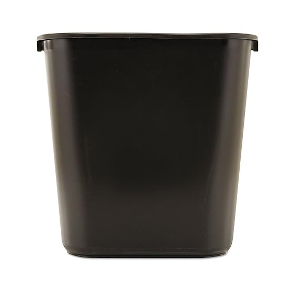 Papelera Rectangular Mediana 26.6 Lt Negro Rubbermaid FG295600BLA_2