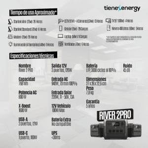 Kit Solar Portátil EcoFlow RIVER 2 PRO 800 W + Panel Solar 220 W_5