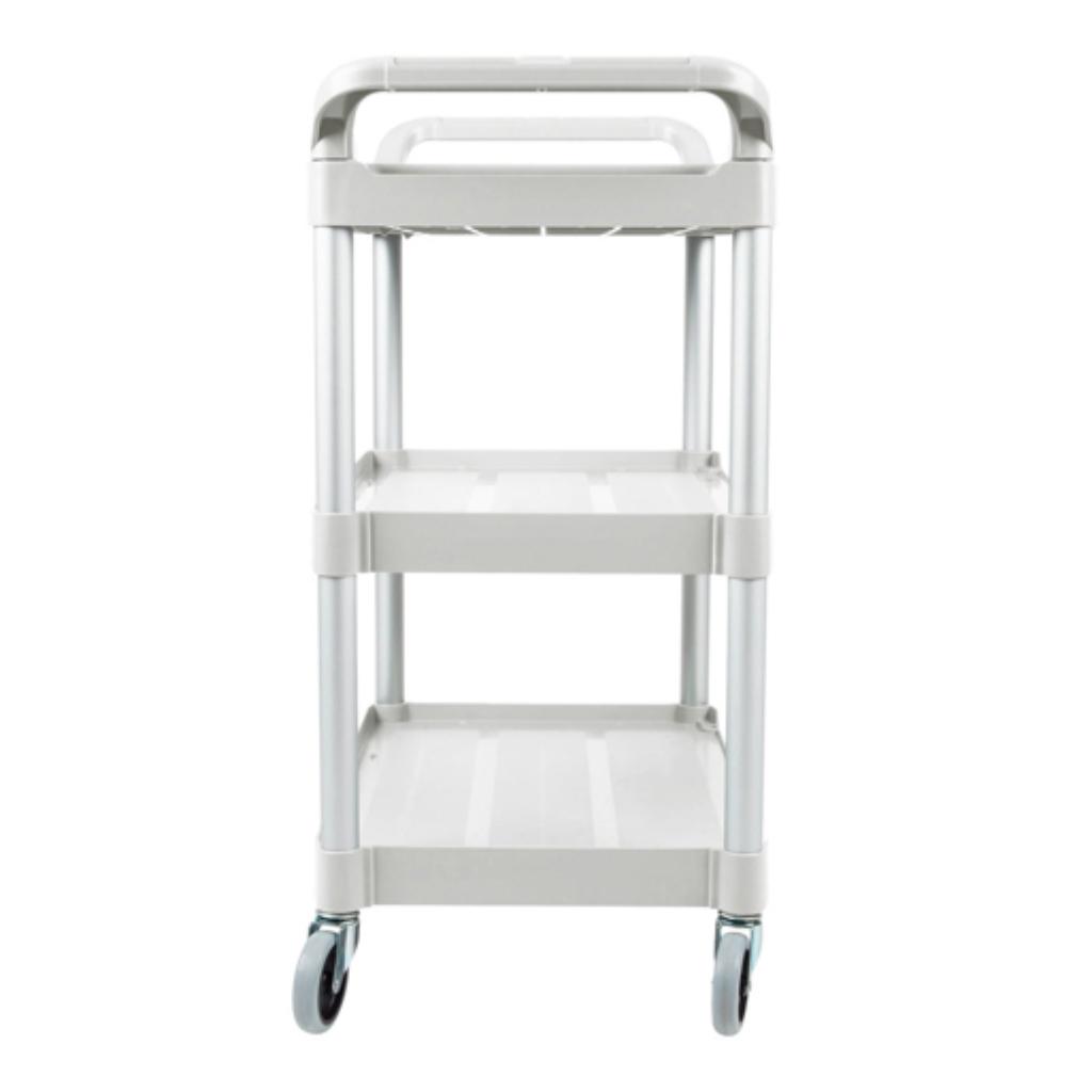 Carro de Servicio Abierto Tres Estantes 200 libras Blanco FG342488OWHT_3