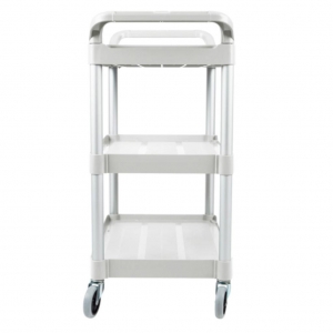 Carro de Servicio Abierto Tres Estantes 300 Libras Blanco FG409100OWHT_3