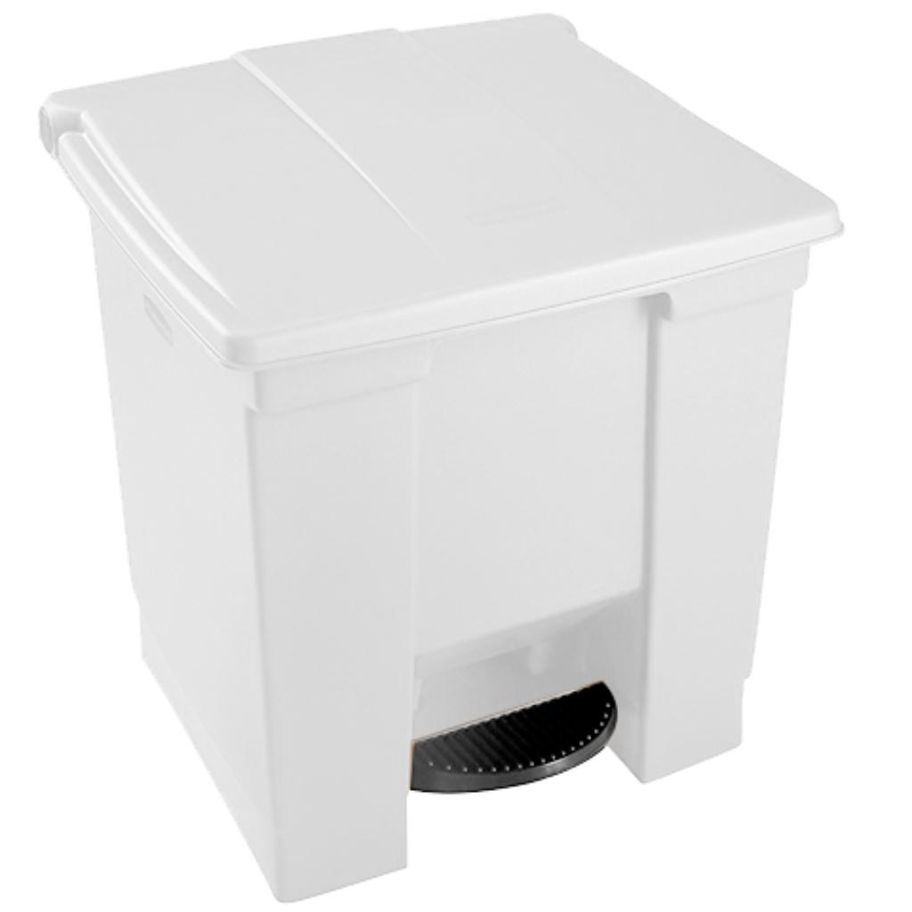 Papelera de Pedal 30 litros Blanca Rubbermaid FG614300WHT_1