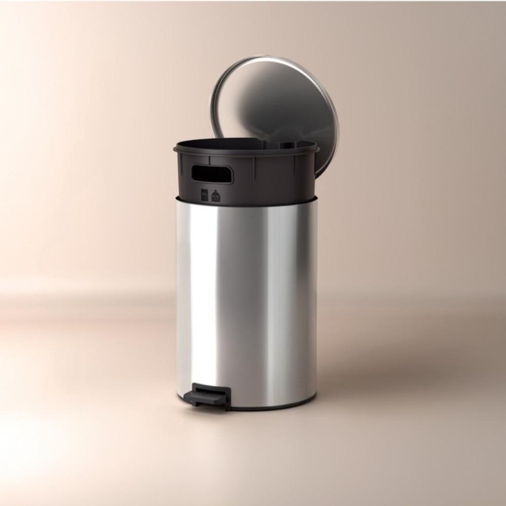 Caneca de Pedal en Acero Inoxidable 20 Litros Tramontina 94547020_3