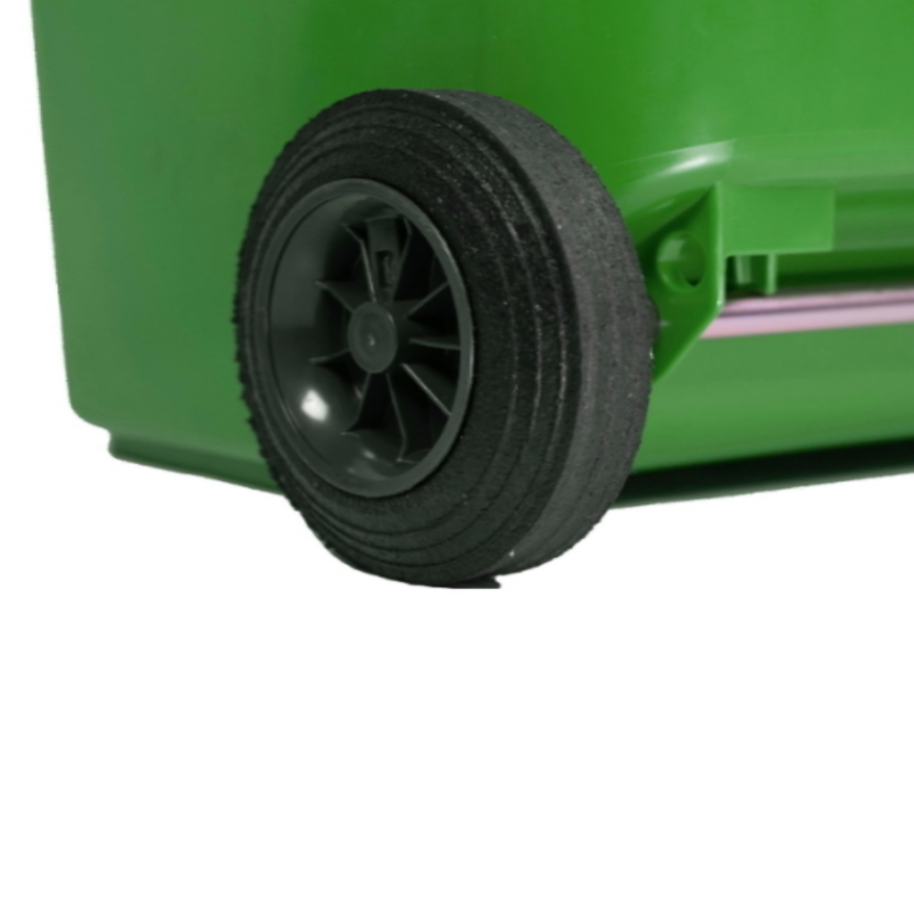 Contenedor de Basura con Ruedas 240 Litros Verde Weber_6